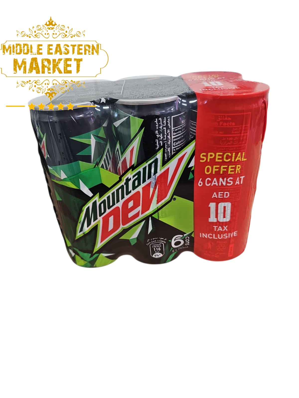 Mountain dew fizzy drinks pack of 6